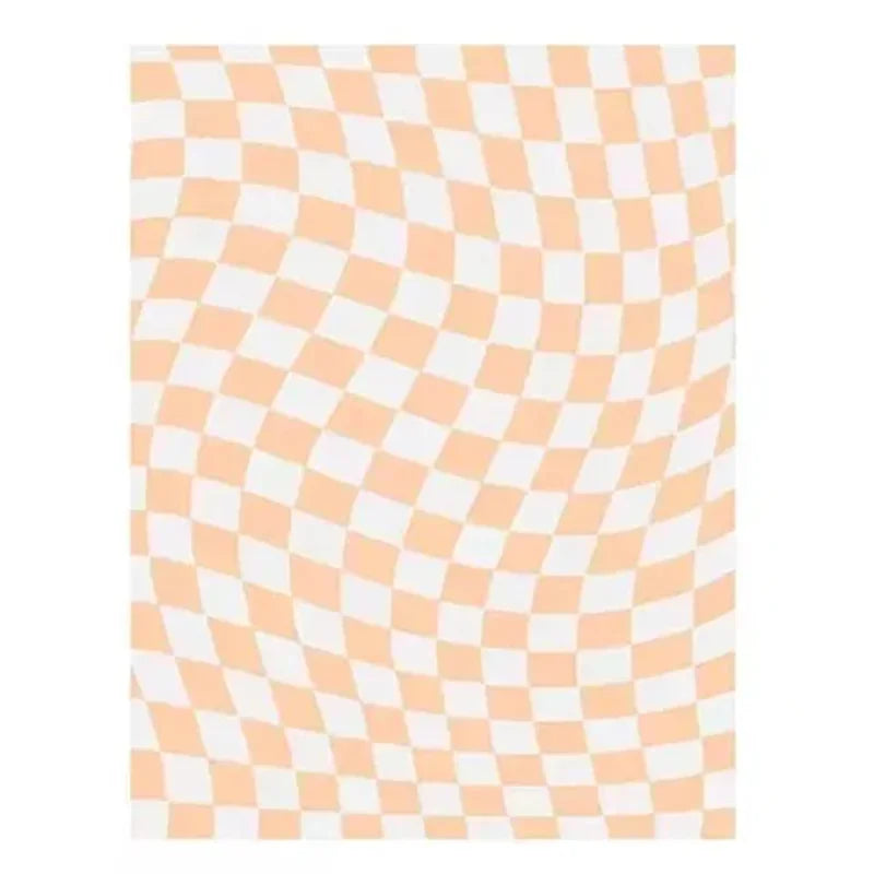 Purple Chessboard Plaid Area Rug