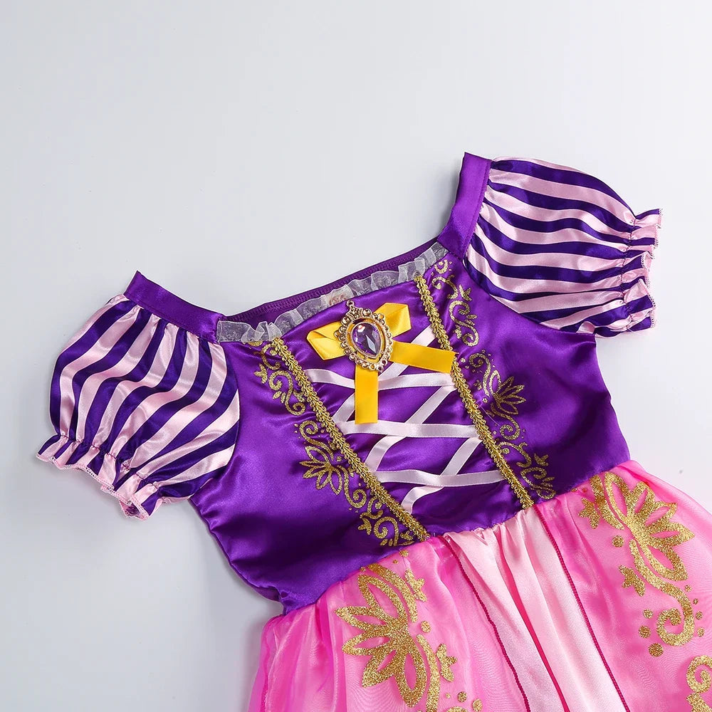 Rapunzel Tangled Princess Costume Dress For Girls