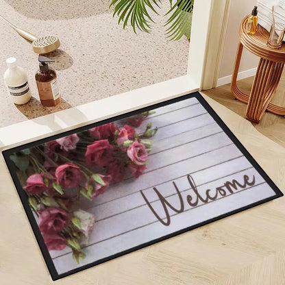 VIKAMA Halloween Clown Trap Rug 3D Illusion Non-Slip Bathroom Entrance Mat Home Decor