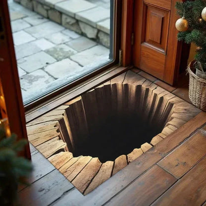 3D deep pit optical illusion floor mat