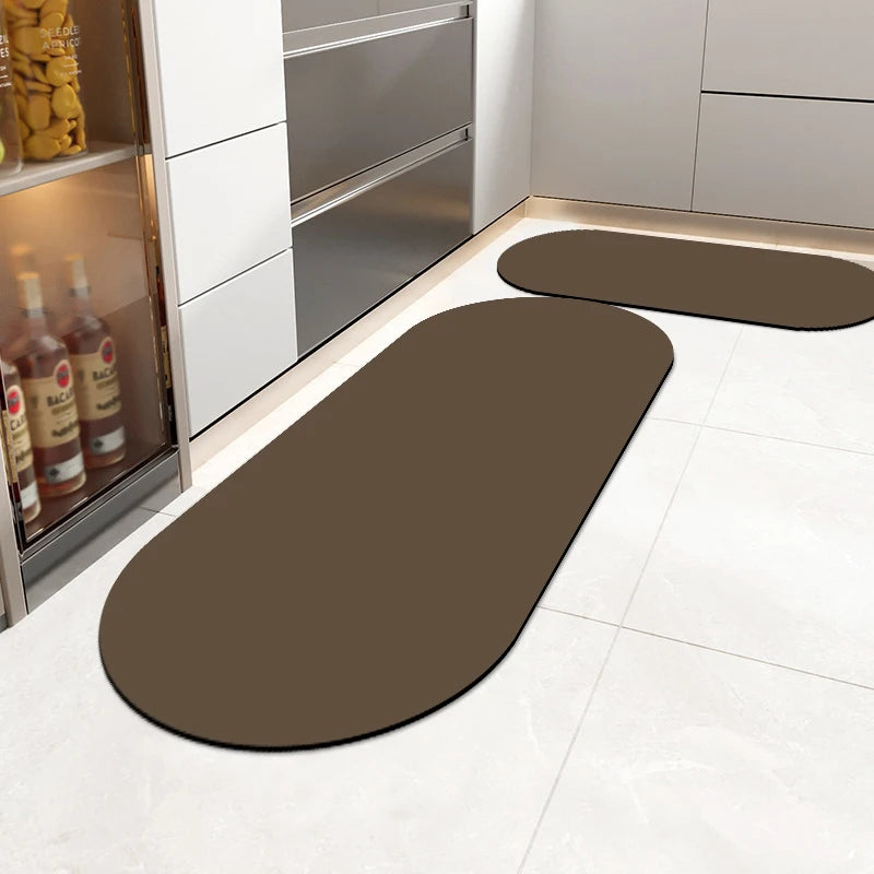 Diatomite Kitchen Floor Mat Super Absorbent Non-Slip Washable Long Entrance Rug