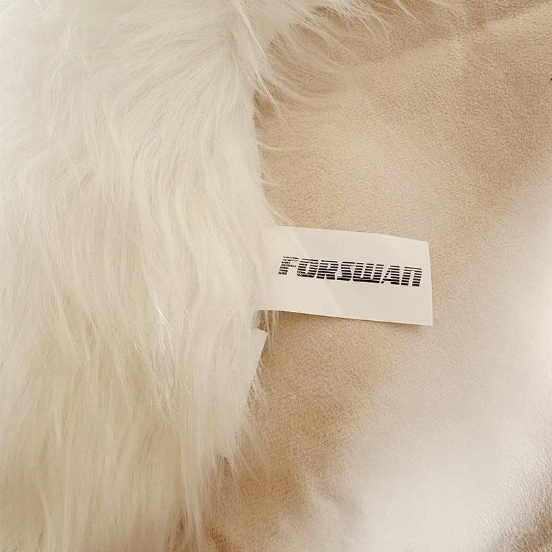 Soft faux fur shaggy area rug