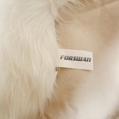 Soft faux fur shaggy area rug
