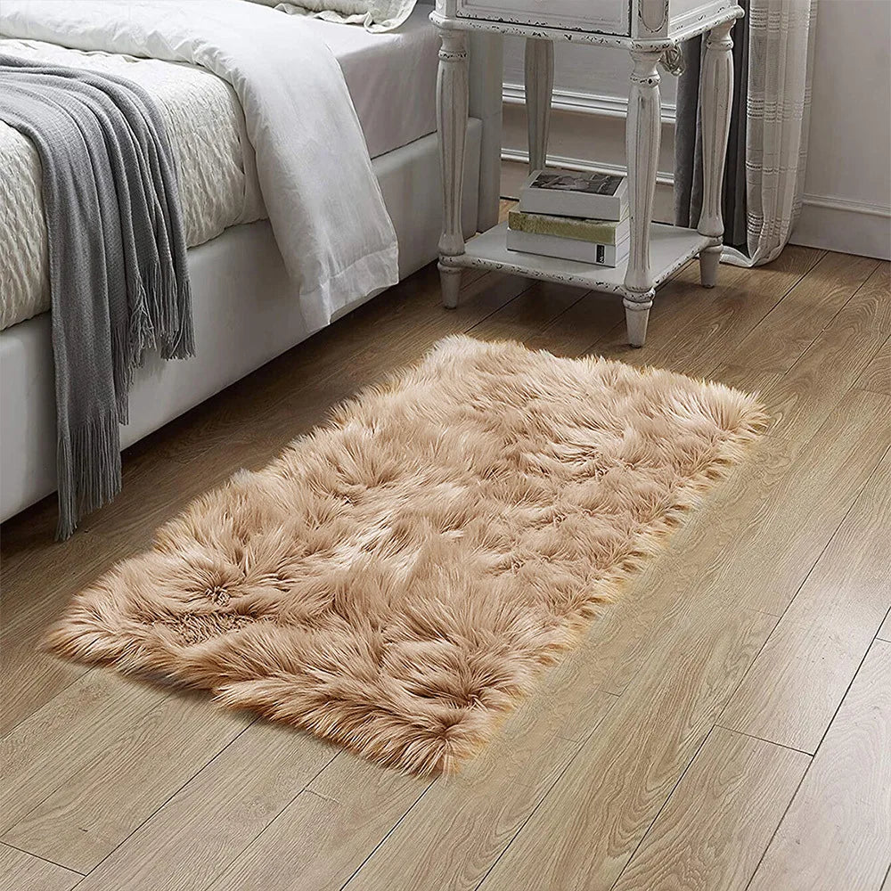 VIKAMA Silk Wool Bedroom Rug Women’s Room Floor Mat Carpet Sleeping Room Decor