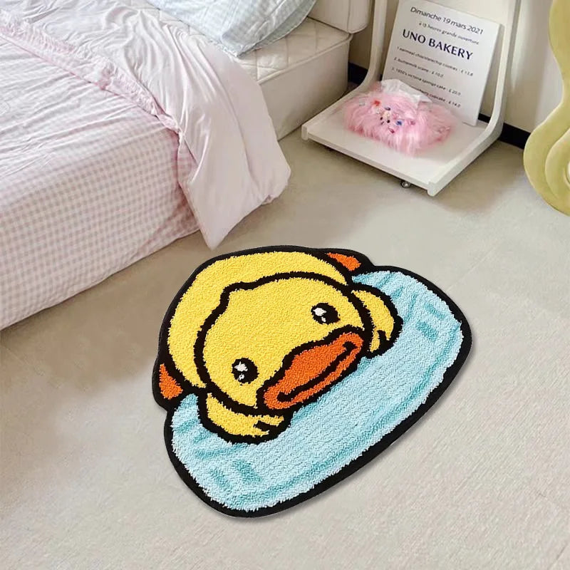 VIKAMA Cartoon Duck Carpet Soft Non-Slip Absorbent Bathroom Bedroom Floor Mat