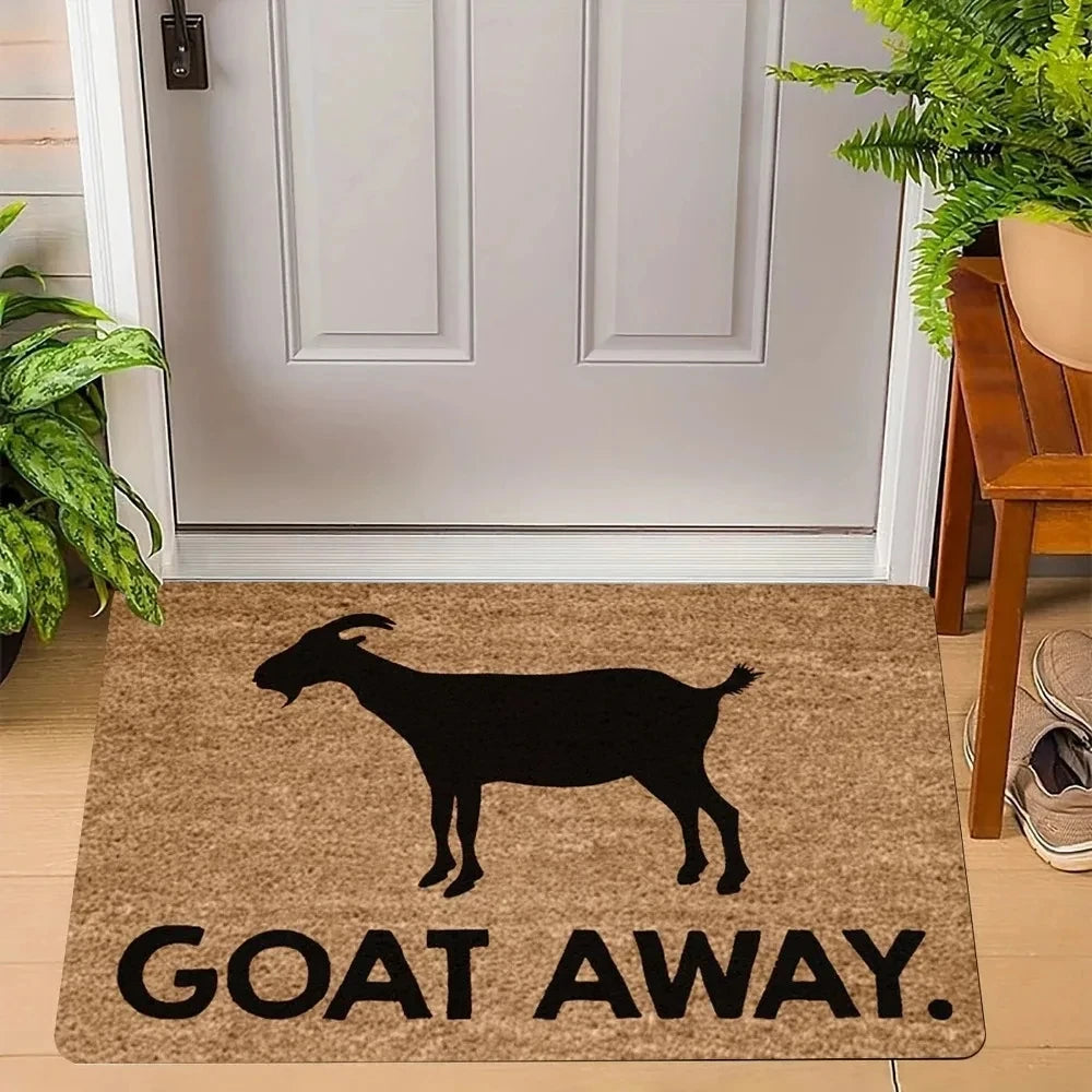 Funny “Go Away” Cat Non-Slip Doormat