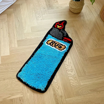 Blue Lighter Tufted Retro Non-Slip Rug
