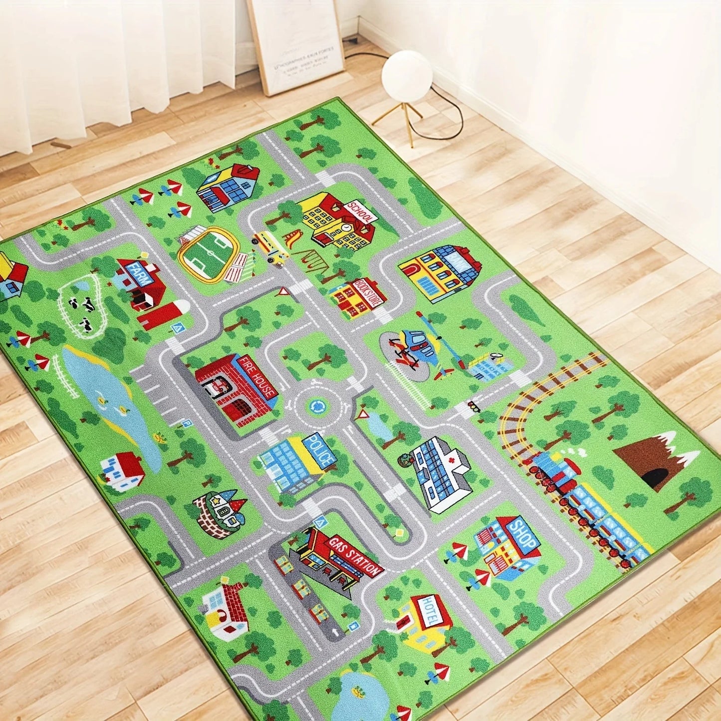 Car city playmat large cartoon rug