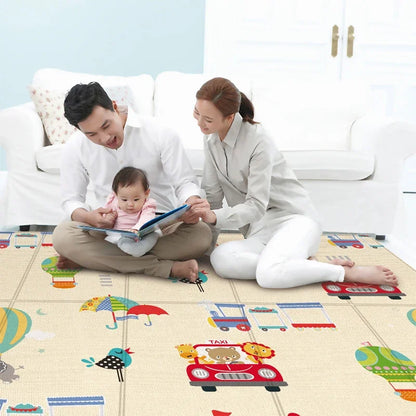 Foldable double-sided kids play mat