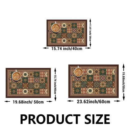 VIKAMA Vintage Bohemian Absorbent Dish Drying Mat