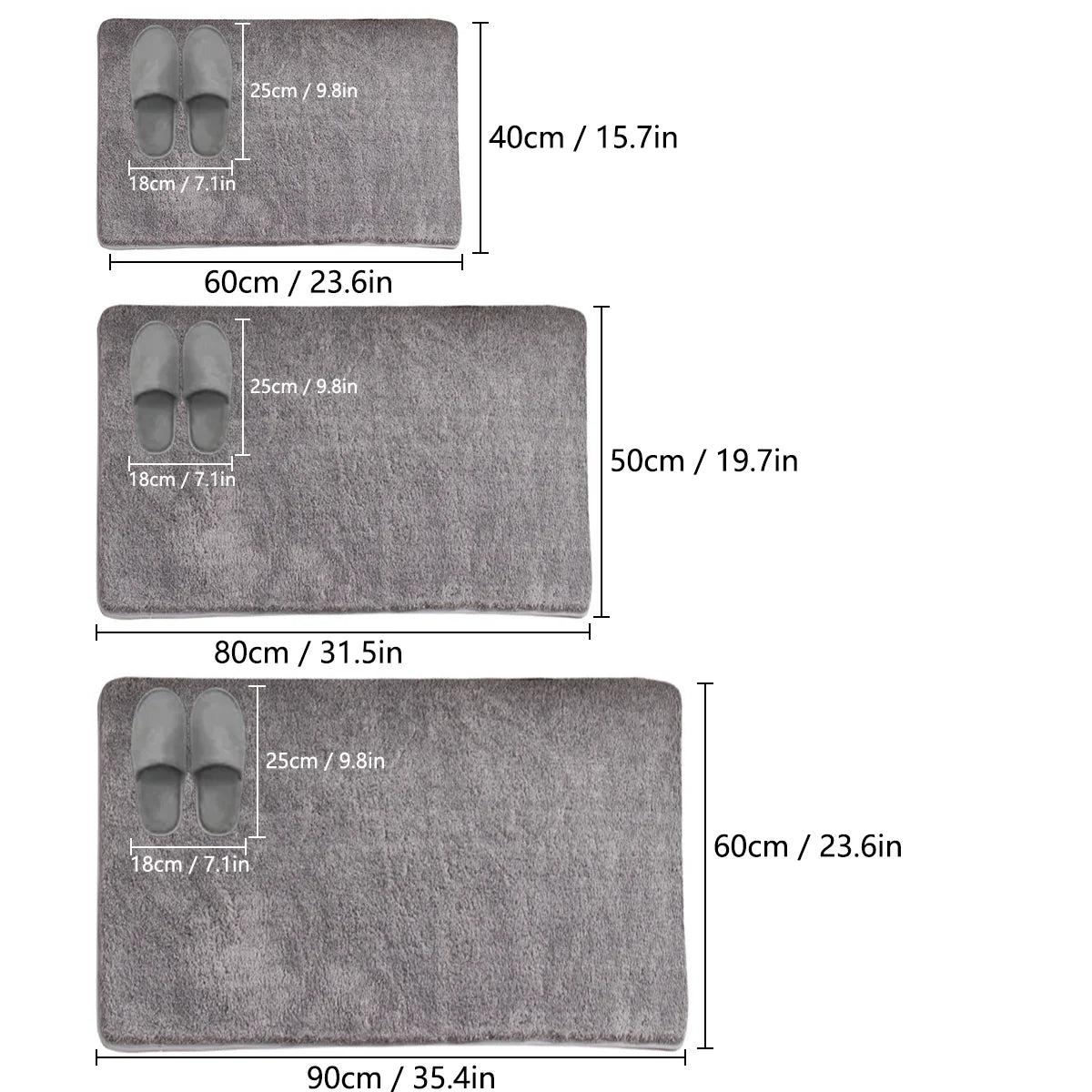 Thickened Non-Slip Absorbent Bathroom Mat