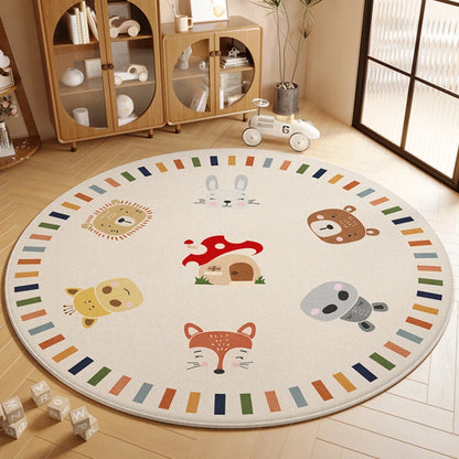 Children’s Round Cartoon Non-Slip Soundproof Area Rug