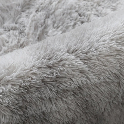 Fluffy plush living room area rug