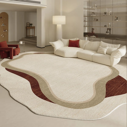 Modern Irregular Shape Fluffy Plush Area Rug