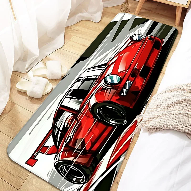 VIKAMA Racing Pattern Non-Slip Soft Area Rug