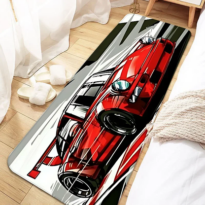 VIKAMA Racing Pattern Non-Slip Soft Area Rug