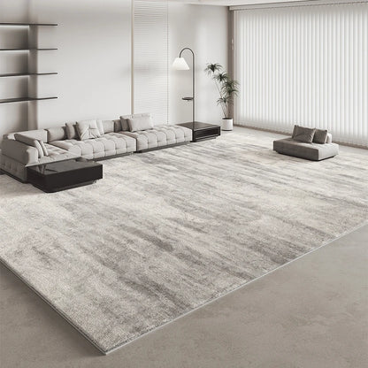 Italian Minimalist Light Luxury Grey Plush Area Rug