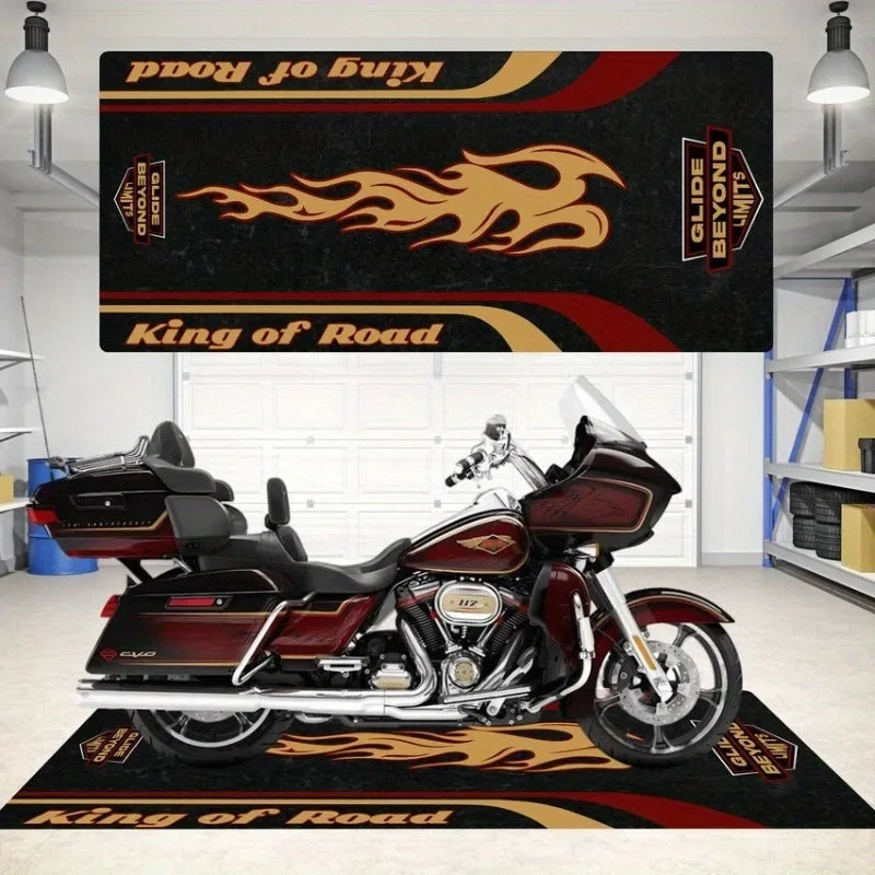 VIKAMA Motorcycle Display Non-Slip Area Rug