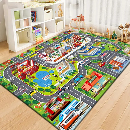 VIKAMA Crystal Pile Kids Rug Washable Crawling Mat Bedroom Living Room Carpet Home Decor
