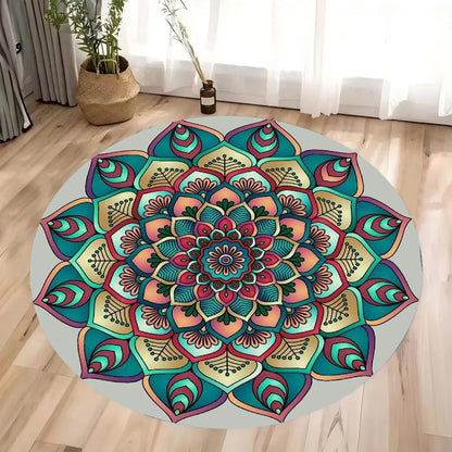 3D Mandala Chakra Round Yoga Rug