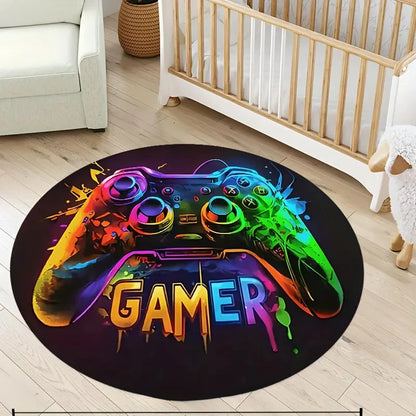 VIKAMA Gaming Controller Round Non-Slip Rug