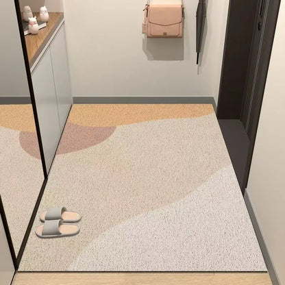 Nordic PVC silk ring non-slip door mat