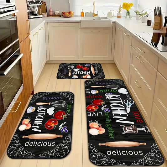 VIKAMA Kitchen Floor Mat Long Carpet Entrance Door Laundry Corridor Rug