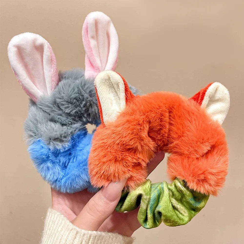 Kawaii Bunny Fox Hair Scrunchies