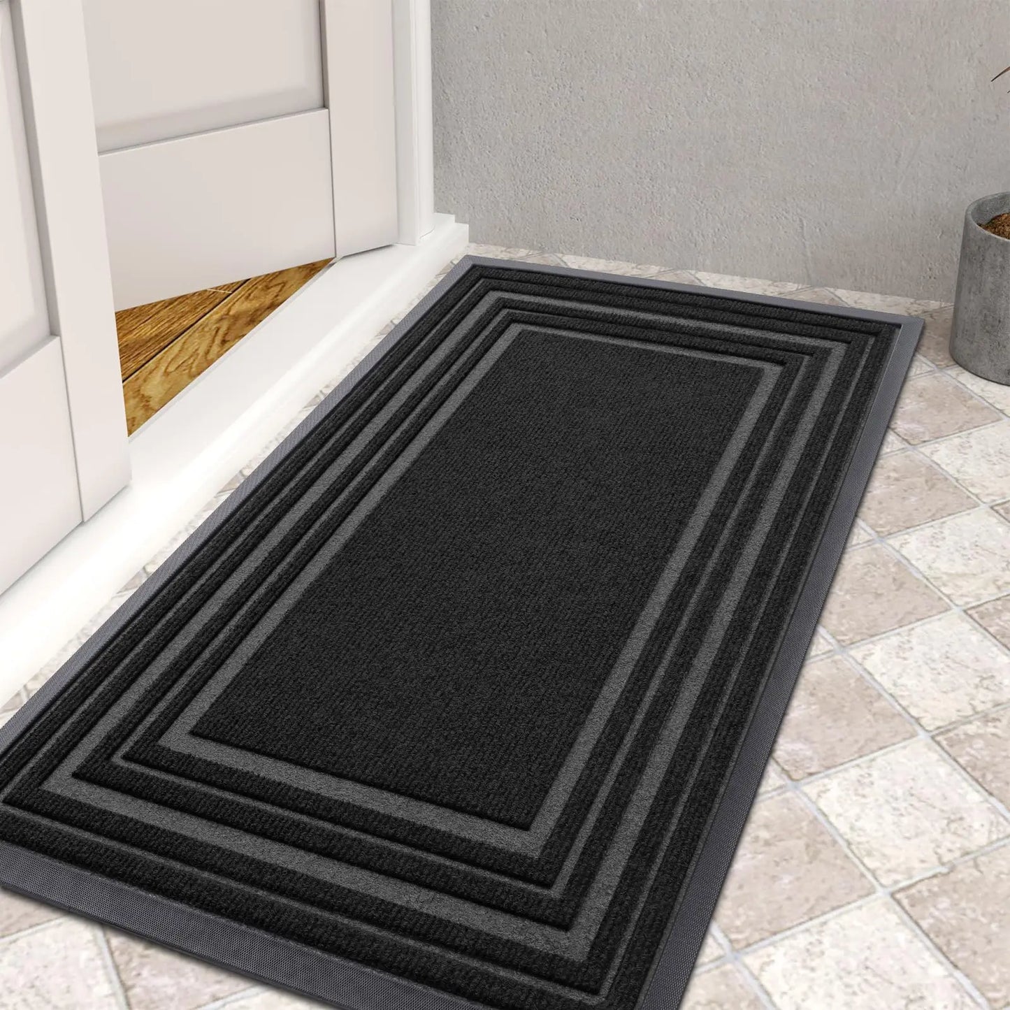 Olanly Heavy Duty Rubber Non-Slip Doormat