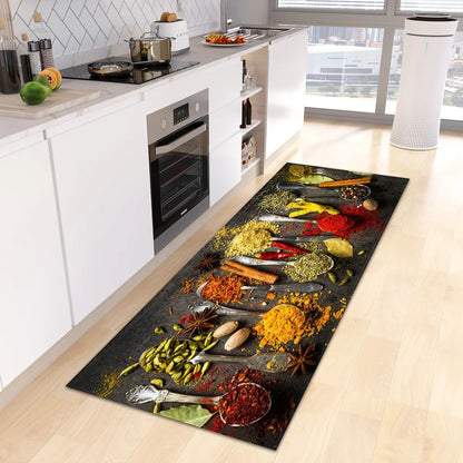 VIKAMA Scandinavian Waterproof Rug Antibacterial Stain-Resistant Machine Washable Kitchen Carpet Modern Home Decor
