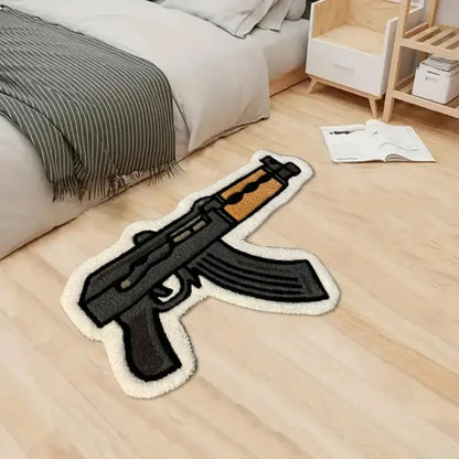 VIKAMA Creative Rifle Design Soft Washable Area Rug