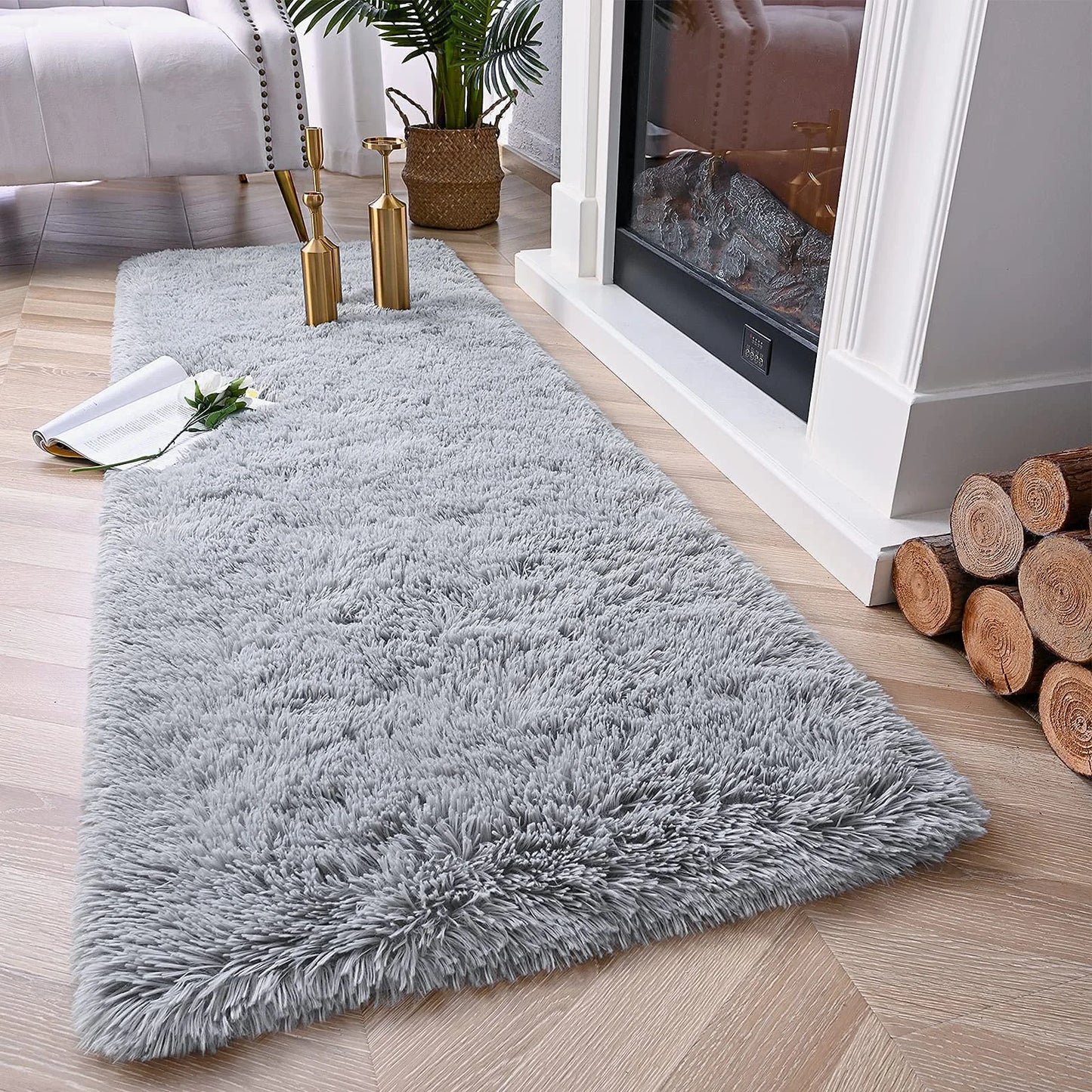 VIKAMA Soft Fluffy Running Area Rug