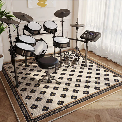 Modern Abstract Music Symbol Area Rug