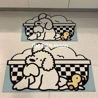 VIKAMA Cute Puppy Bathroom Diatom Mat