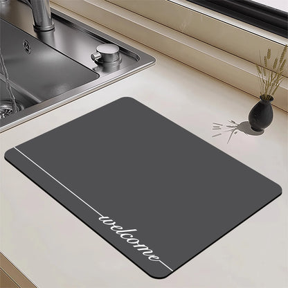 VIKAMA Absorbent Dish Drying Kitchen Mat