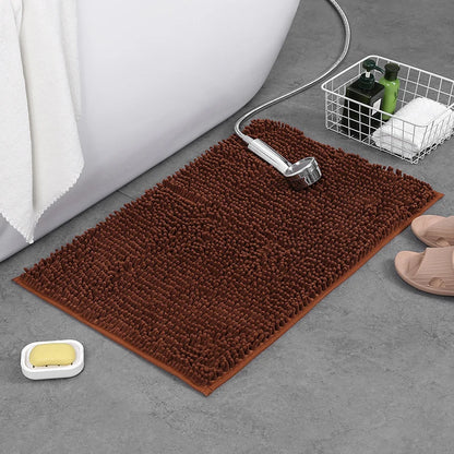 Winter Solid Chenille Plush Pet Mat Soft Absorbent Carpet Cat Dog Bed Cushion Bathroom Floor Rug