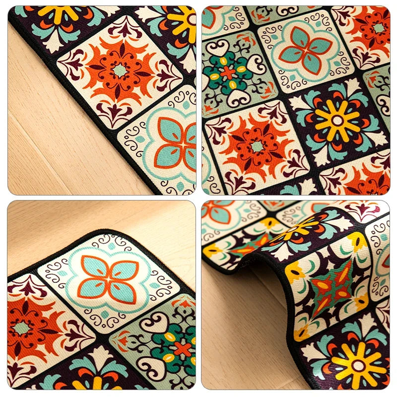 VIKAMA Kitchen Oil-Resistant Floor Mat Absorbent Quick-Dry Non-Slip Bathroom Doormat