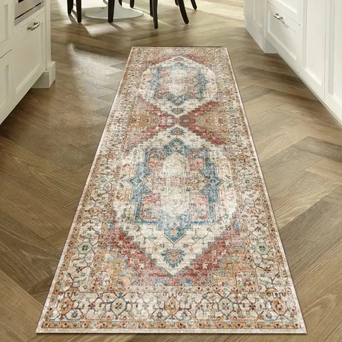 VIKAMA Vintage Washable Non-Slip Hallway Runner Rug