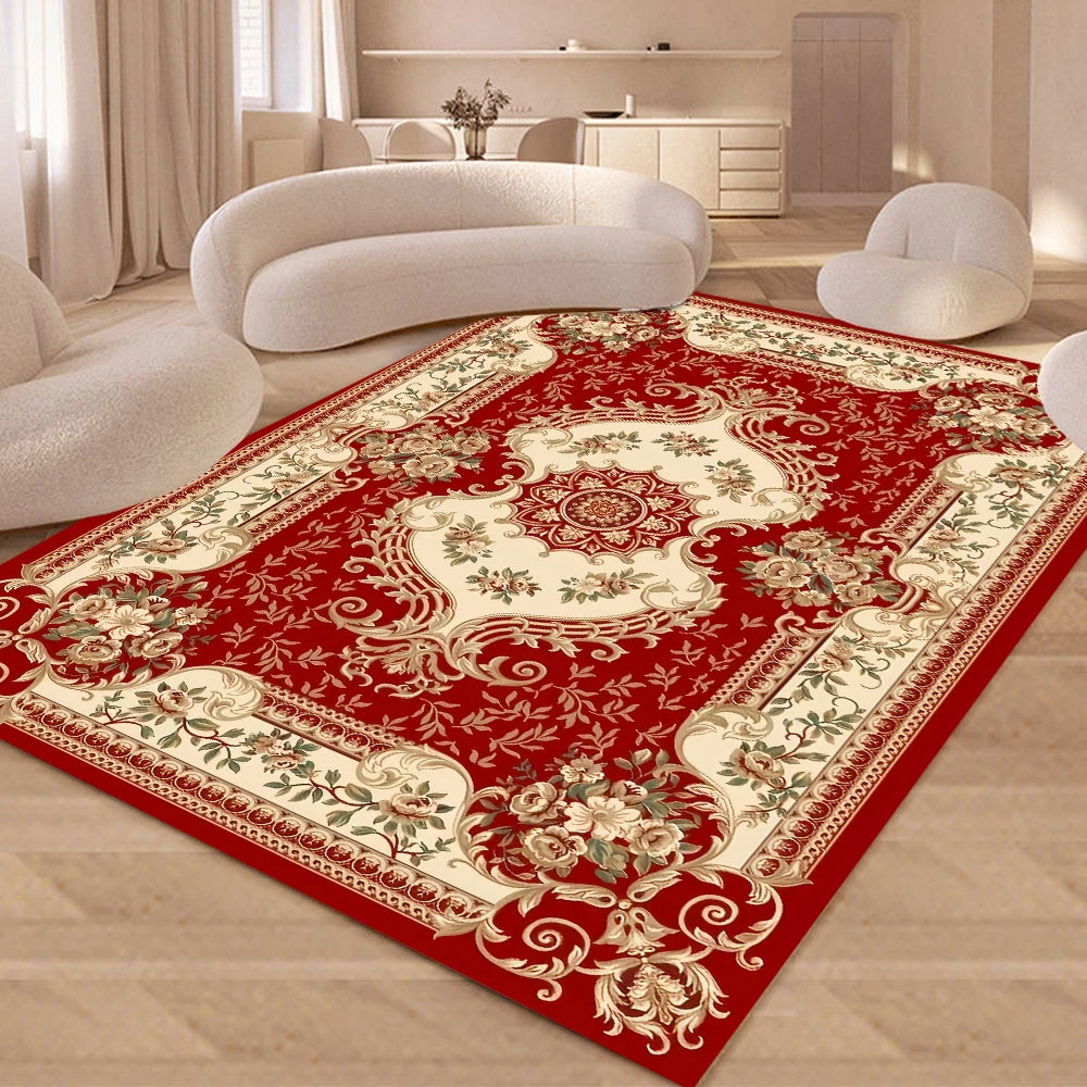 European Retro Floral Luxury Area Rug
