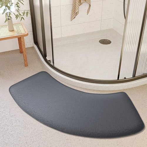 Thickened Curved Bathroom Absorbent Mat Non-Slip Shower Room Door Toilet Foot Entrance Mat