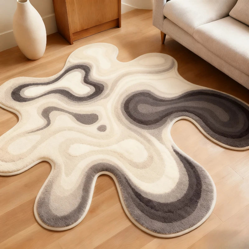 Irregular Gradient Plush Soft Area Rug