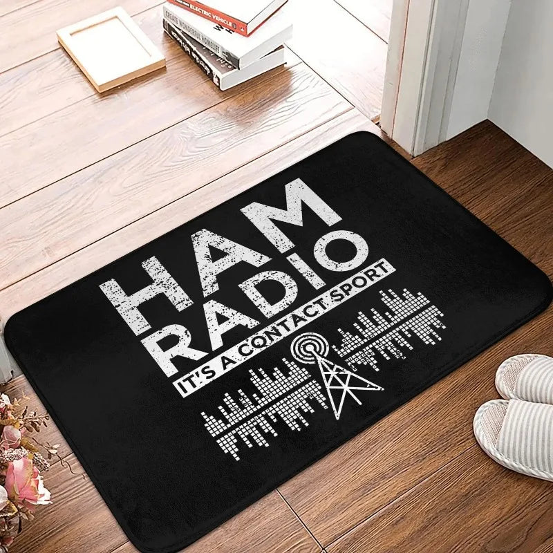Licensed HAM Retro Radio Operator Doormat Non-Slip Floor Mat Kitchen Bathroom Living Room Entrance Rug Home Decor