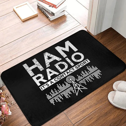 Licensed HAM Retro Radio Operator Doormat Non-Slip Floor Mat Kitchen Bathroom Living Room Entrance Rug Home Decor