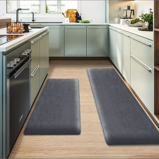 1pc Long Strip Thickened Flannel Kitchen Floor Mat Non-Slip Absorbent Bathroom Door Dirt-Resistant Foot Mat