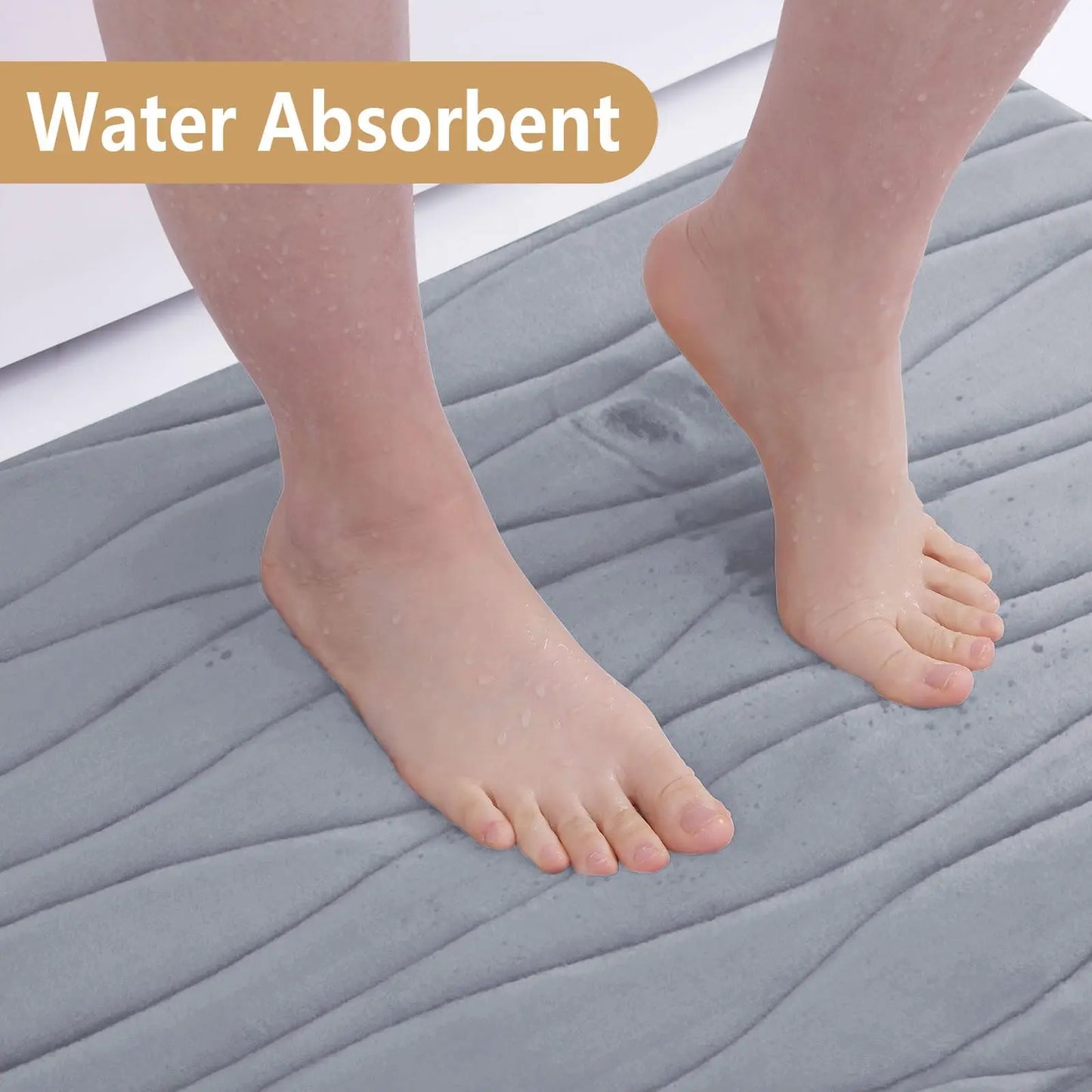 Olanly Memory Foam Absorbent Non-Slip Bath Mat