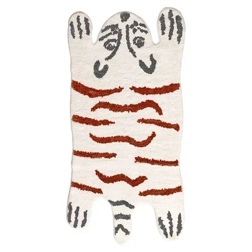 VIKAMA Cartoon Leopard Plush Soft Area Rug