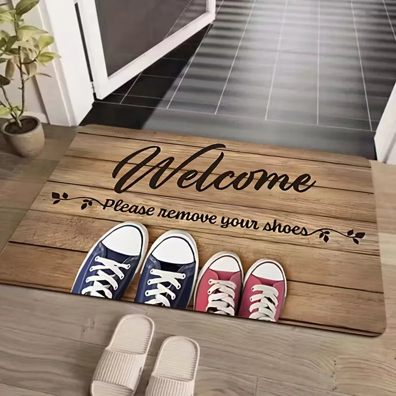 VIKAMA Please Take Off Shoes Non-Slip Doormat