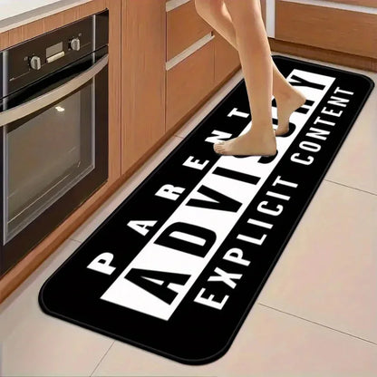 VIKAMA Creative Letter Print Non-Slip Washable Area Rug