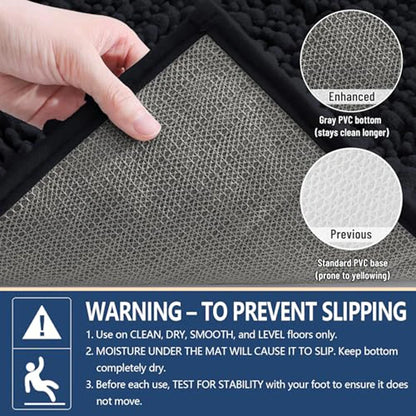 Olanly Chenille Soft Non-Slip Bath Rug
