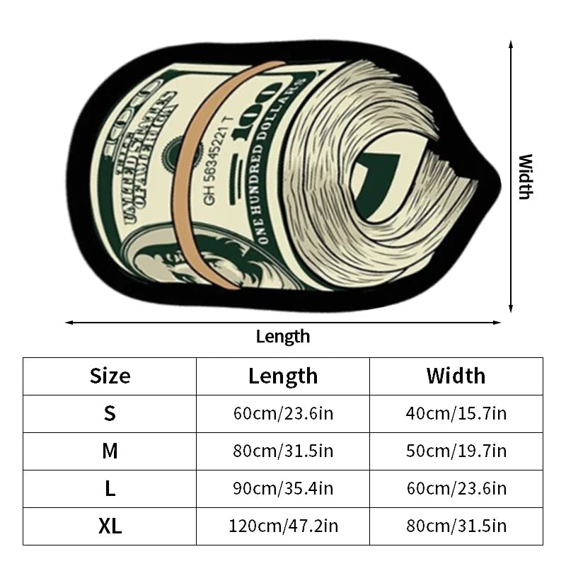 Money Shaped Dollar Rug